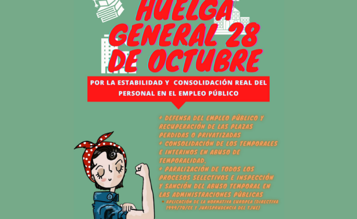 HUELGA GENERAL 28 DE OCTUBRE. En la administración pública andaluza.