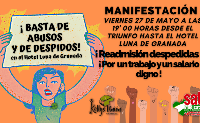Manifestación viernes 27 de las  camareras de pisos del Hotel Luna de Granada