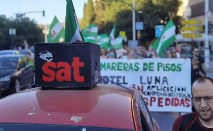 Manifestación en Granada de las camareras de pisos del Hotel Luna.